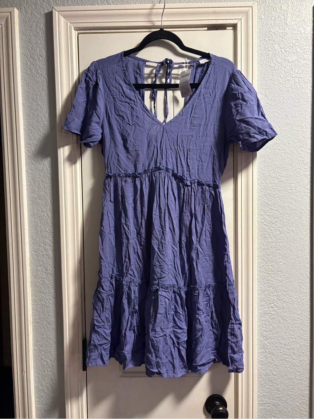 Lascana Women's Lavender V-Neck Tiered Summer Dress NWT Size 6